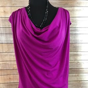 Eloquii 20w purple sparkle top blouse